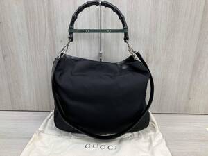 GUCCI バンブー 001.1577.2123 ワンショルダーバッグ ブラック 店舗受取可