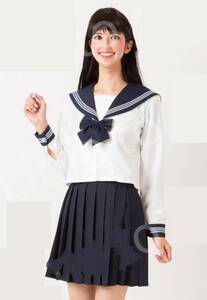 送料無料 新品 コスプレ セーラー服 Mサイズ 長袖 4点セット C033