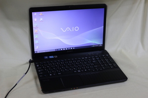 中古ノートパソコン SONY VAIO VPCEH18FJ Windows10 COREi3 4GB 640GB 15.5inchワイド HD テンキー付 カメラ内蔵 OS有 代引き可