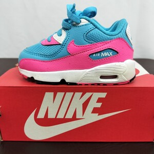 【未使用保管品】NIKE AIR MAX 90 LTR GS/12cm gamma blu/pink.b-wht-blk 833376-400 ナイキ スニーカー エアマックス ベビー シューズ