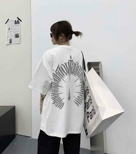 半袖Tシャツ 大きいサイズ 韓国ファッション レディース 4XL ホワイト