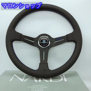 新品 NARDI ナルディ クラシック スポーツステアリング BKレザー ポリッシュスポーク350mm（14インチ）ブラック