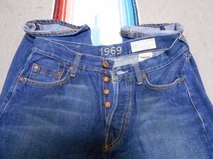 GAP １９６９ VINTAGE INDIGO JEANS MADE INI TALY イタリア製 インディゴ 藍染め ビンテージ デニム ANTIQUES CLASSIC TRADITIONAL DENIM