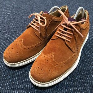 【コールハーン】本物 COLE HAAN 靴 26cm スニーカー カジュアルシューズ 茶色系 スエード 男性用 メンズ 8 M