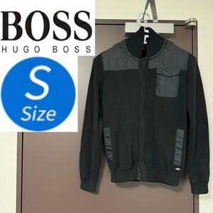 HUGO BOSS ヒューゴボス ヒューゴ ボス ジャケット ニット ニットジャケット Sサイズ S メンズ ブラック 黒 セーター ブルゾン