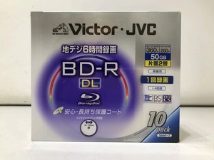 【未使用】 ビクター・ジェーブイシー Victor・JVC 録画用BD-R 50GB 4倍速 10枚パック BV-R260NW-10