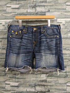 ●送料無料★ TRUE RELIGION　トゥルーレリジョン　デニム　ショートパンツ　ハーフパンツ　ジーンズ　ボトムス　MADE IN USA　サイズ31