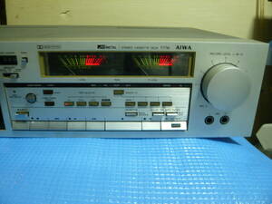 rare !aiwa 3head cassette deck オートチューニング vintage japan junk! ad-f77m 1980年頃