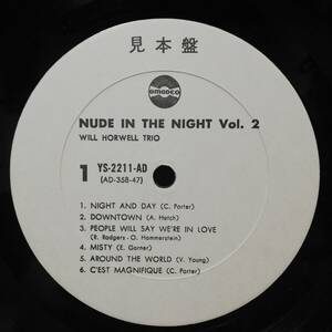 【LP】 PROMO - Will Horwell Trio - Nude In The Night Vol. 2 - YS-2211-AD - *26