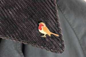 スズメ 雀 British wildlife ピンバッジ ブリティッシュ ワイルドライフ 英国 イギリス / 鳥 バード Barbour バブアー 01F0737