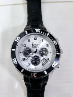 ice watch クォーツ腕時計 アナログ ラバー SLV/BLK