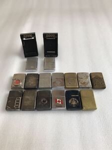 ZIPPO ジッポー オイルライター 15点まとめてライター 喫煙具 喫煙グッズ 火花確認済み 中古現状品