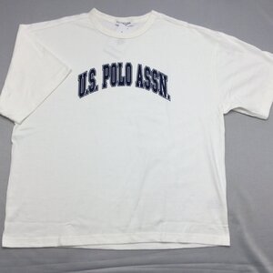 【送料無料】【新品】US.POLO.ASSN メンズ半袖Tシャツ（日本製 ゆったりタイプ） 　L 　　オフホワイト★22246