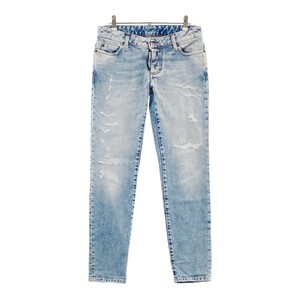 DSQUARED2 ディースクエアード Jennifer Jean S75LB0367 ダメージ加工デニムパンツ ネイビー系 38 [240101235091] レディース