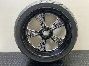 Arlen Ness アレンネス ビレットエングレービング リア ホイール ハーレー EVO エボ ツーリング 外し 5.5J × 18 穴開け加工あり