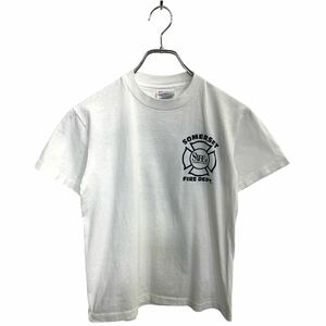 Hanes 半袖 プリント Tシャツ Lサイズ ヘインズ ジュニアサイズ シングルステッチ ホワイト USA製 古着卸 アメリカ仕入 t2409-3441