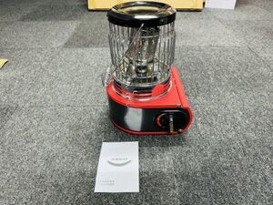 1円〜【残り数台長期保管品】カセットガスストーブ 1台2役 電源不要 停電対策 防寒対策 暖房機 釣り キャンプ用 本体カラーレッド