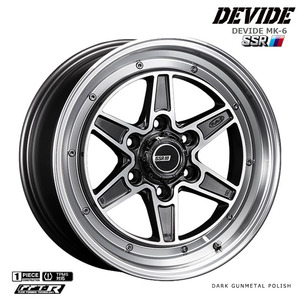 送料無料 SSR DEVIDE MK-6 6.5J-16 +38 6H-139.7 (16インチ) 6H139.7 6.5J+38【4本セット 新品】