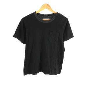 sacai サカイ 18SS ショルダーボタンポケットTシャツ ブラック 2 ITQJHV0O40YG