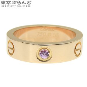 101735522 カルティエ CARTIER ラブリング　1Pピンクサファイヤ B4064400 K18PG ピンクサファイヤ 15号相当 55 リング・指輪 仕上済