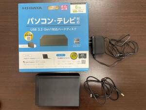 #30135　I-O DATA アイ・オー・データ USB 3.2 Gen1対応 ハードディスク HDCX-UTL6K 外付けHDD USB-A接続 家電録画対応 6TB 通電確認済み