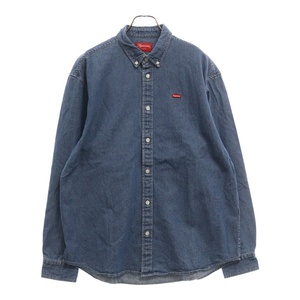 SUPREME シュプリーム 23SS Small Box Shirt Denim スモールボックス デニム 長袖 シャツ 濃紺 インディゴ