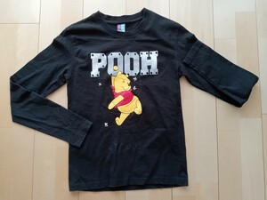 POOH くまのプーさん 長袖Tシャツ/黒/M