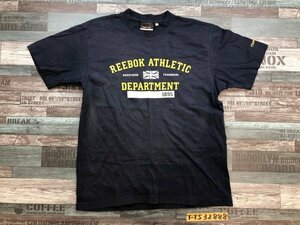 Rbk メンズ 英字プリント 半袖Tシャツ M 紺