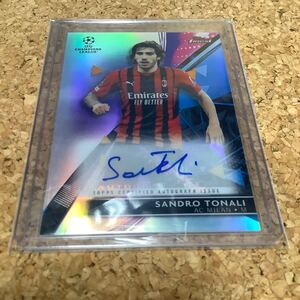 Sandro Tonali 2021-22 Topps Finest UEFA Champions League Auto