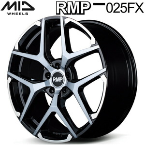 MID RMP 025FX 4本Set ブラックポリッシュ/ハイブリッドクリア/シルバー 8.5J-20インチ 5穴/PCD114.3 インセット+38