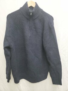 ◇ UNIQLO ユニクロ 長袖 ニット セーター サイズXL ネイビー メンズ P