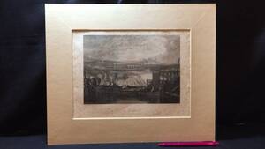 【真作 J.M.W.Turner(ターナー)/銅版画26】『Lancaster』●イギリスロマン主義●縦33.5×横40.5㎝●検)リトグラフ/水彩画/風景画