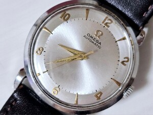 OMEGA オメガ 紳士用機械式腕時計 AUTOMATIC 楔形インデックス アラビア数字ダイヤル Ref.2446-1 Cal.540 ハーフローター 自動巻きメンズ