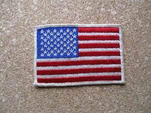 70s 米国アメリカ星条旗ビンテージ刺繍ワッペン/U.S.A.国旗PATCHサバゲー米軍ミリタリー旅行スーベニア観光フラッグUSA土産パッチ D7