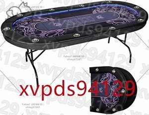 人気商品◆折りたたみ式ポーカーテーブル、カジノレジャーテーブルトップテキサスホールデムポーカーテーブル、 213x106cm z787