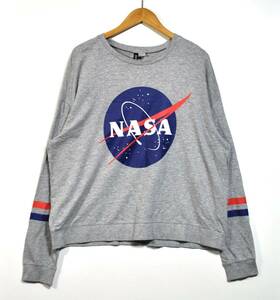 【H＆M DIVIDED】エイチアンドエム ディバイデッド NASA 長袖Tシャツ ロンT グレー L 良品