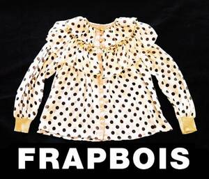 定価19950円 FRAPBOIS ドット ふんわり シフォンブラウス Mサイズ ベージュ 水玉 PAUL KLEE フラボア MOGA ビギ