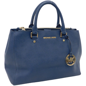 1円 ■ 極美品 マイケルコース ハンドバッグ 30S4GTVS6L ネイビー系 レザー 普段使い MICHAEL KORS ■E.Aee.tI-29