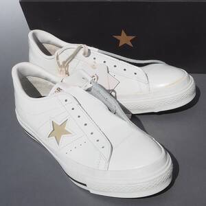 デッド!! US 9 / 27,5cm 新品!! 希少カラー!! 日本製 converse ONE STAR CELEBRITY OX WHT/GLD 白x金 ワンスター made in japan 