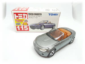 【絶版 赤箱 青TOMYロゴ】トミカ 115-3 マツダ ロードスター 新車シール 2006年 当時物