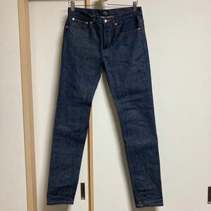 【極美品】A.P.C. PETIT STANDARD アーペーセー プチ スタンダード リジッド ジーンズ デニムパンツ スキニー インディゴ W30 濃紺