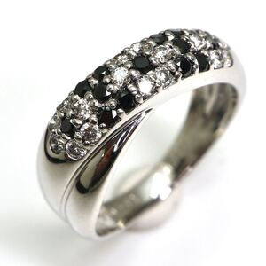 1円〜!!豪華!!Ponte Vecchio(ポンテヴェキオ)▼K18 天然ダイヤモンドリング▼D 約4.0g 11号 diamond sapphire jewelry ring 指輪EE5/EE6