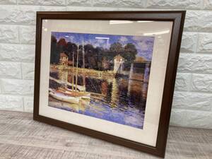 ☆美品　MONET BRIDGE モネ アルジャントゥイユの橋　サイズ480×390 コード 80490-F005M 額付き壁掛インテリア　絵画　アート