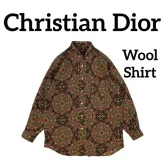 【最高級】 Christian Dior ペイズリー ウール 長袖 シャツ 美品