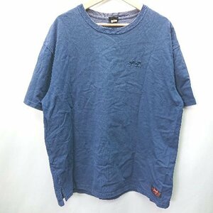 ◇ SCHOTT ショット コットン100％ 半袖 Ｔシャツ サイズL ブルー系 メンズ E