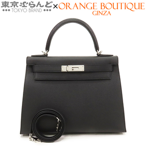 101728852 エルメス HERMES ケリー 28 D刻印 黒 ブラック シルバー金具 エプソン 外縫 2WAY ハンドバッグ ショルダーバッグ レディース