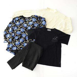 ◇511810 FITH フィス おまとめ4着セット 花草模様パイルプルオーバー スヌーピーTシャツ ニットセーター パンツ サイズ130-140cm 女の子