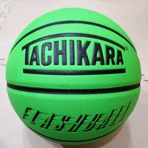 新品 バスケットボール 7号 合成皮革「TACHIKARA タチカラ FLASHBALL フラッシュボール ネオングリーン」(検) molten MIKASA SPALDING
