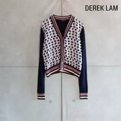 DEREK LAM カシミヤ シルク  総柄カーディガン　 X4518