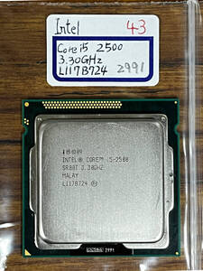 CPU Intel Core i5 2500 3.30GHz L117B724-2991 動作チェック済 ジャンク No.43